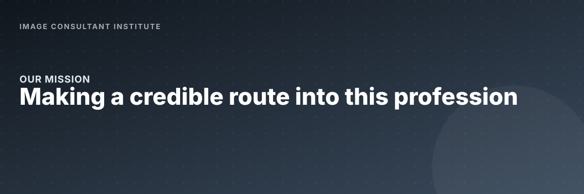A route into image consulting that does not depend on who you know